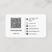 QR Code Scan Info Aangepaste tekst Visitekaartje (Voorkant)