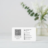 QR Code Scan Info Aangepaste tekst Visitekaartje (Staand voorkant)