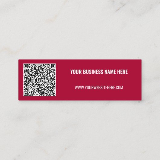 QR Code Scan Info Carte de visite de texte Choisir (Dos)