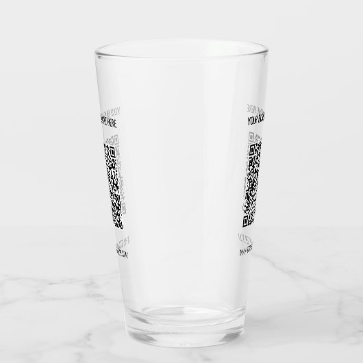 QR Code Scan Info en Aangepaste Tekst Glas Sjabloo (Rechts)