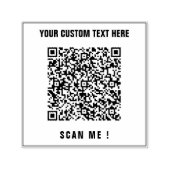 QR Code Scan Info en aangepaste tekst Rubber Stamp Zelfinktende Stempel (Design)