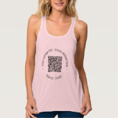 QR Code Scan Info en Aangepaste Tekst Tanktop (Voorkant)