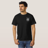 QR Code Scan Info en Custom Text Business T-Shirt (Voorkant volledig)