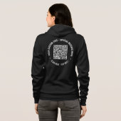 QR Code Scan Info en Custom Text Hoodie (Achterkant volledig)