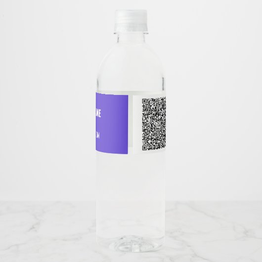 QR Code Scan Info - Étiquette de bouteille d'eau t (Dos)