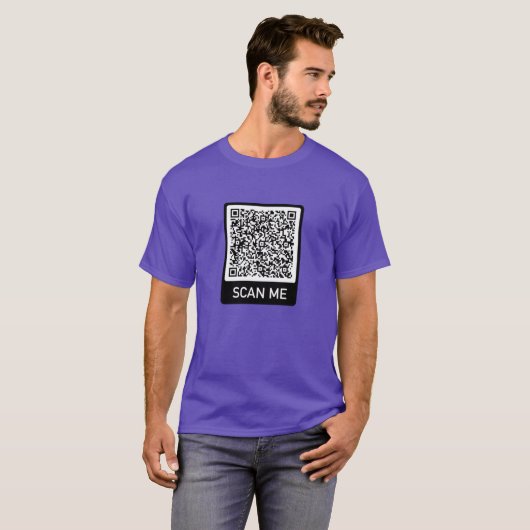 QR Code Scan Info Funny T-Shirt (Devant entier)