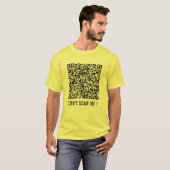 QR Code Scan Info Funny T-Shirt Text Ne pas me sca (Devant entier)