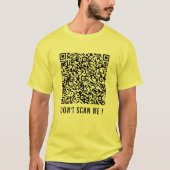 QR Code Scan Info Funny T-Shirt Text Ne pas me sca (Devant)