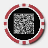 QR Code Scan Info Gepersonaliseerde Poker Chips (Voorkant)