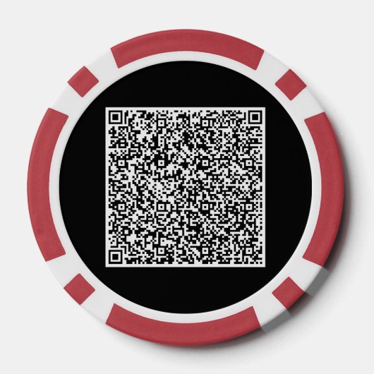 QR Code Scan Info Gepersonaliseerde Poker Chips (Achterkant)