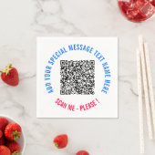 QR Code Scan Info Party servetten met aangepaste t (Insitu)