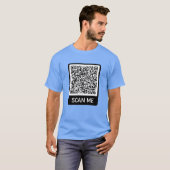 QR Code Scan Info Personnalisé Votre T-Shirt Don (Devant entier)