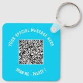 QR Code Scan Info Tekst en Kleuren Sleutelhanger G (Achterkant)