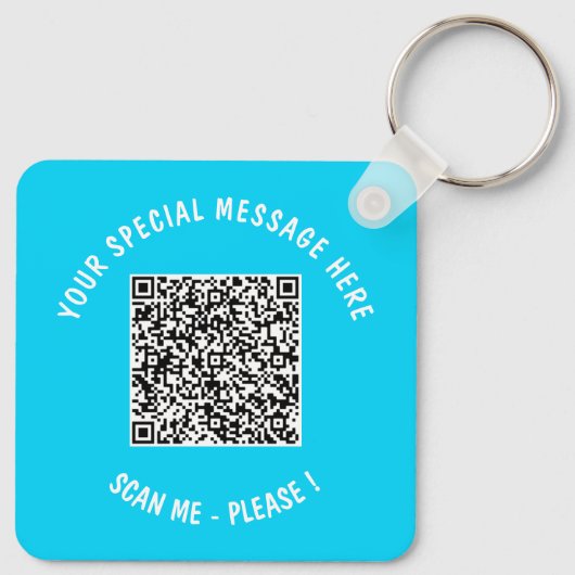 QR Code Scan Info Tekst en Kleuren Sleutelhanger G (Achterkant)