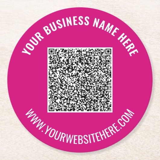 QR Code Scan Info Tekst Papier Onderzetter Kies Kl (Voorkant)