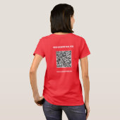 QR Code Scan Info Texte personnalisé T-shirt Entre (Dos entier)