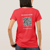 QR Code Scan Info Texte personnalisé T-shirt Entre (Dos)