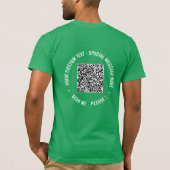 QR Code Scan Info Texte personnalisé T-shirt perso (Dos)