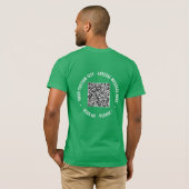QR Code Scan Info Texte personnalisé T-shirt perso (Dos entier)