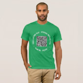 QR Code Scan Info Texte personnalisé T-shirt perso (Devant entier)