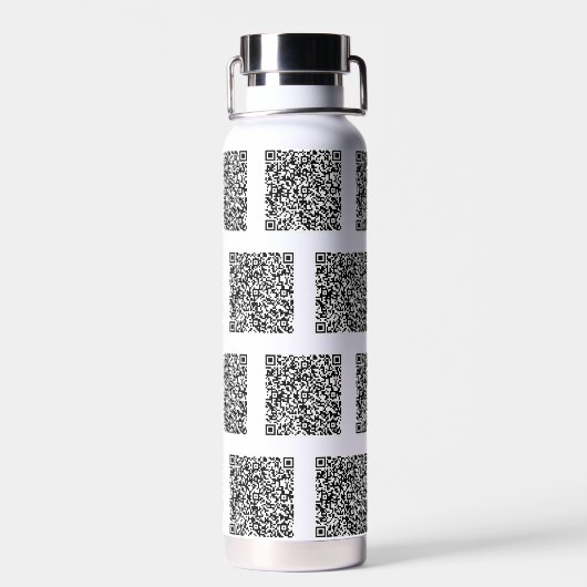 QR Code Scan Info Uw kleuren Moderne waterfles (Achterkant)