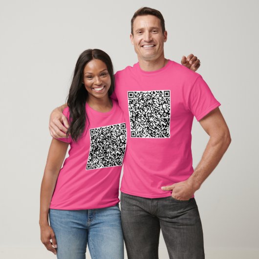 QR Code Scan Info Uw speciale bericht T-shirt (Unisex)