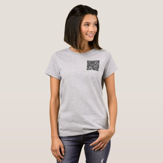 QR Code Scan Info votre propre design T-shirt cade (Devant entier)