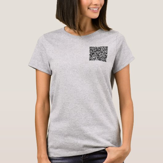 QR Code Scan Info votre propre design T-shirt cade (Devant)