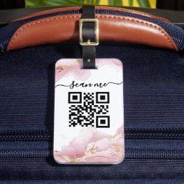 QR-code Scan me Bagagelabel