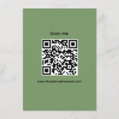QR Code Scan Me Boho Paar Wijn Huwelijk Informatiekaartje (Achterkant)