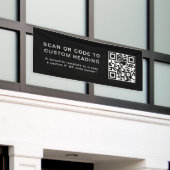 QR-code | Scan Me Business Grey 6' Outdoor Banner (Buitenkant Gebouw)