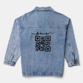 QR-code Scan me Denim Jacket (Achterkant)