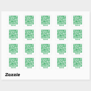 QR-code SCAN ME groene vierkant Sticker