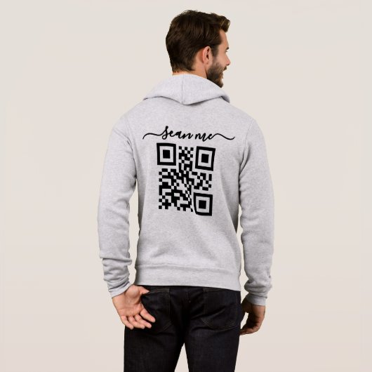 QR-code Scan me Hoodie (Achterkant volledig)