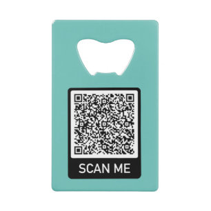 QR-code Scan me Moderne flesopening Uw kleuren Kredietkaart Flessenopener