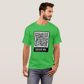 QR Code - Scan Me Personnalisé Moderne T-Shirt (Devant entier)