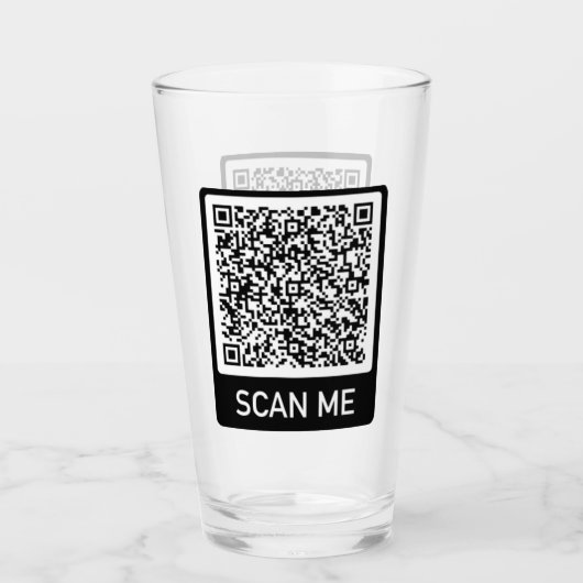 QR Code - Scan Me Professional Verre personnalisé (Devant)