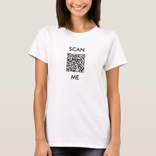 qr-code "Scan me"-Shirt T-shirt (Voorkant)