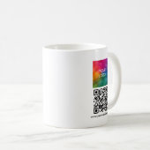 QR Code Scan Me Upload Logo Modern Simple Template Koffiemok (Voorkant rechts)