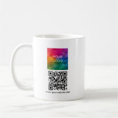 QR Code Scan Me Upload Logo Modern Simple Template Koffiemok (Links)