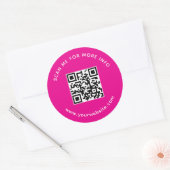 QR-code Scan me voor meer informatie Professioneel Ronde Sticker (Envelop)