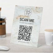 QR Code Scan Me Zakelijk Menu Website Services Reclamebord Met Voetstuk (Insitu)