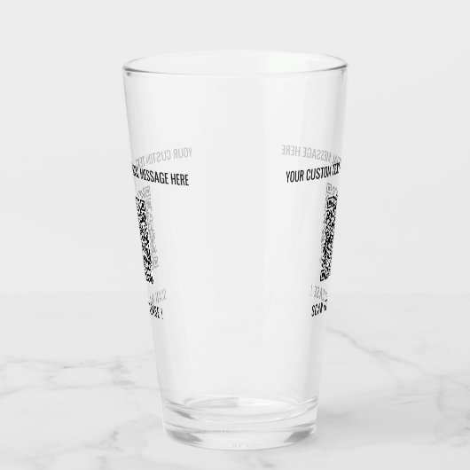 QR Code Scan Promotie Glass Jouw tekst en Kleur Glas (Links)