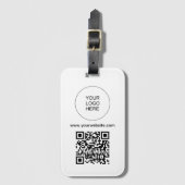 QR Code Scan Streepjescode Upload Logo Website Adr Bagagelabel (Voorkant (verticaal))