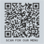 QR Code Scan voor Menu Powder Blue Sticker (Voorkant)