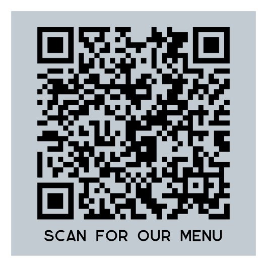 QR Code Scan voor Menu Powder Blue Sticker