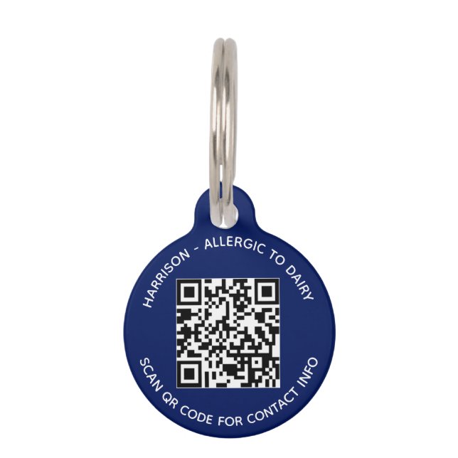 QR-code scanable contactloze contactloze info doua Huisdierpenning (Voorkant)