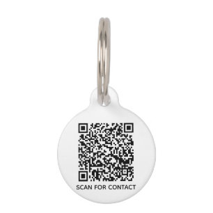 QR-code scanable contactloze info minimalist Huisdierpenning