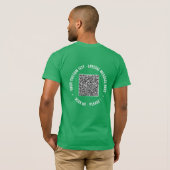QR Code Scaninfo Aangepaste tekst Aangepast T-shir T-shirt (Achterkant volledig)