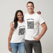 QR Code Scaninfo Aangepaste tekst Afspeeltekst T-s T-shirt (Unisex)